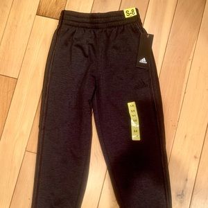 Boys Adidas size 8 black sweatpants NEW